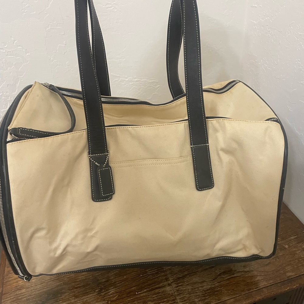 Coach Black and Tan Pet Bag